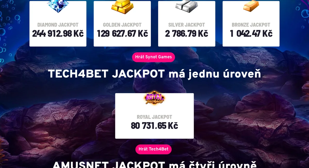 Progresivní jackpoty Apollo Games
