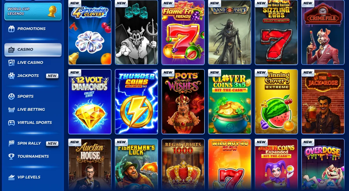 Katalog výherních automatů BassBet Casino se sloty a Hold and Win mechanikami