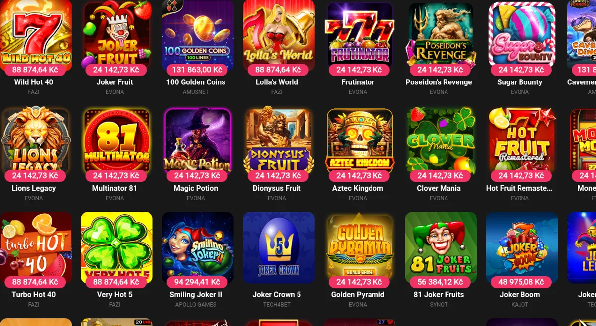 Progresivní jackpoty Bet-X VEGAS