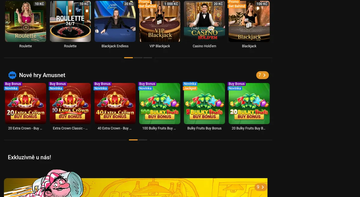 Živé kasino Chance Vegas