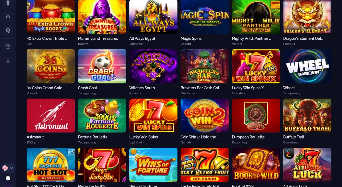 Nabídka slotů a jackpotových her v GoldBet Casino