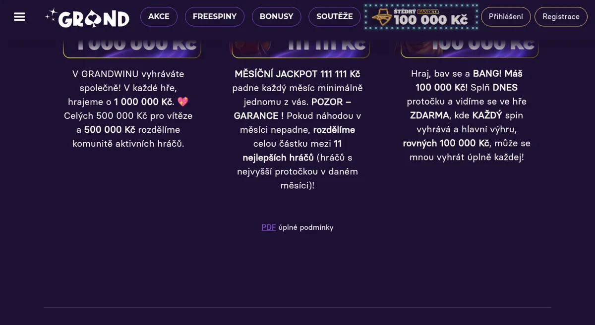 Progresivní a komunitní jackpoty v Grandwin Casino