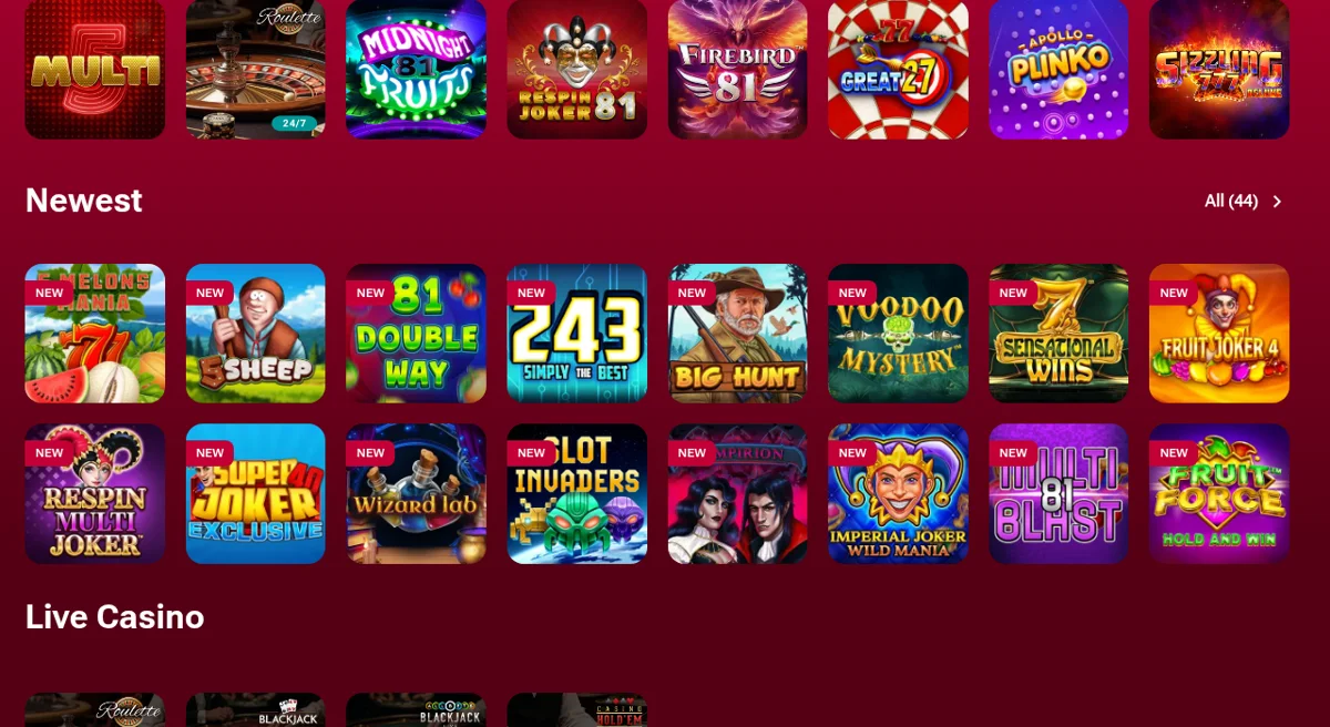 Nabídka výherních automatů a slotů v kasinu LuckyBet