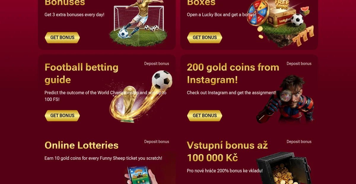 Uvítací bonus 200 % až 100 000 Kč na oficiální stránce LuckyBet
