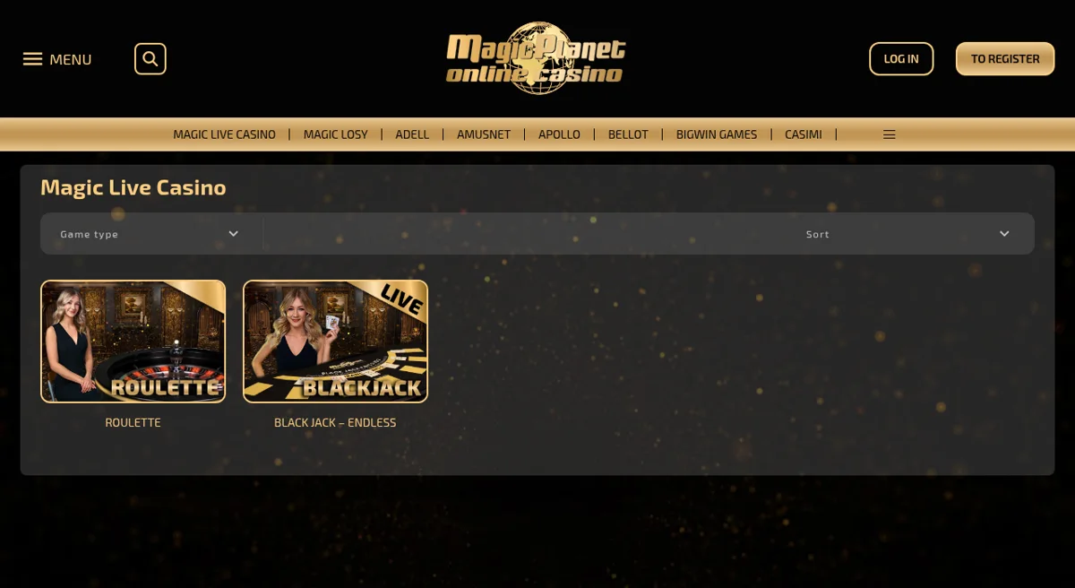 Magic Live Casino – živá ruleta a Black Jack Endless