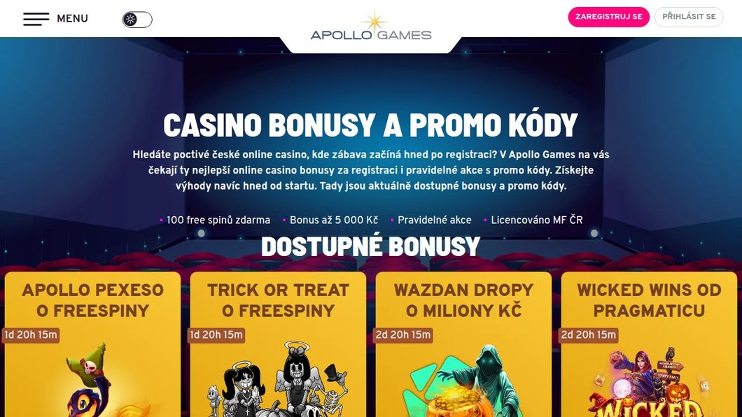 Apollo Games – Bonusy
