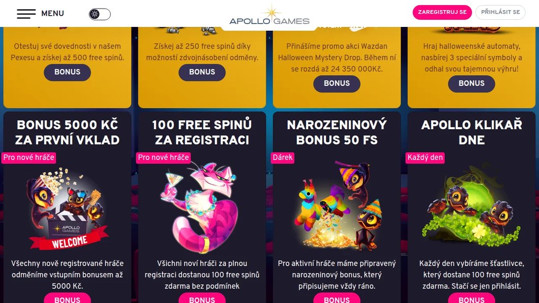 Apollo Games – Bonusy (2)